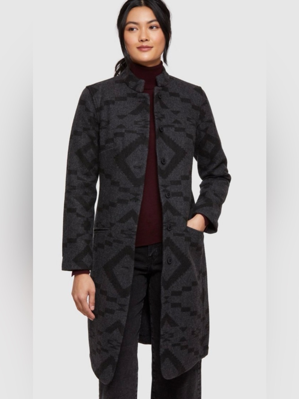 Overland Willow Heathered Wool Coat